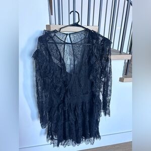 Zara Black Lace Mini Dress